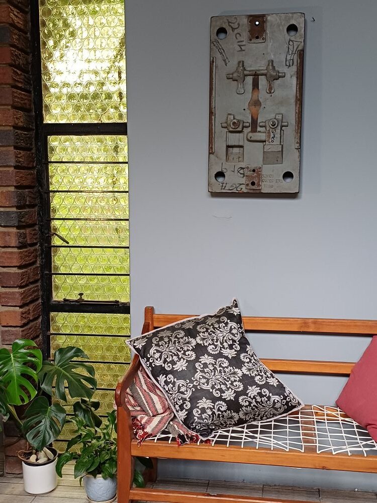 Grey Industrial Pattern Mould Wall Hanging – SIMCO Copes End 1229 - Image 2