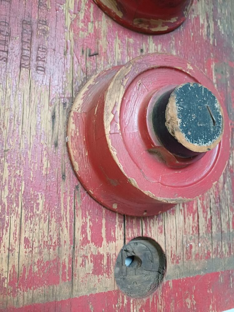 Red Industrial Pattern Mould Wall Hanging – Twin Roller Form JG29 - Image 4