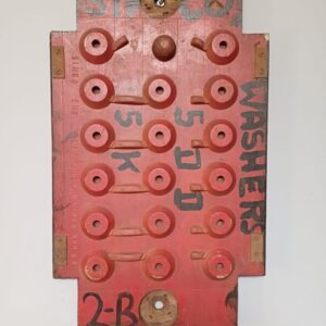 Red Industrial Pattern Mould Wall Hanging – Washer Grid 2-B