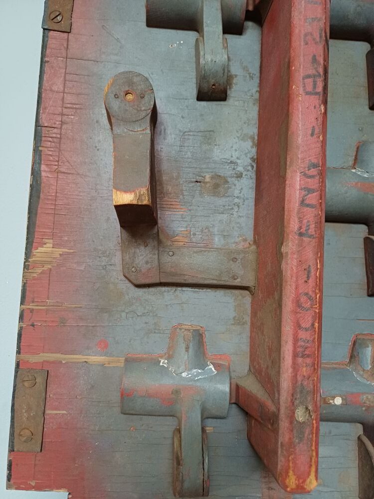 Grey & Red Industrial Pattern Mould Wall Hanging - Cam Bracket 2A-R2 - Image 2