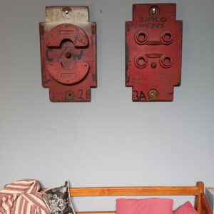 Red Industrial Pattern Mould Wall Hanging - Flingers 3A