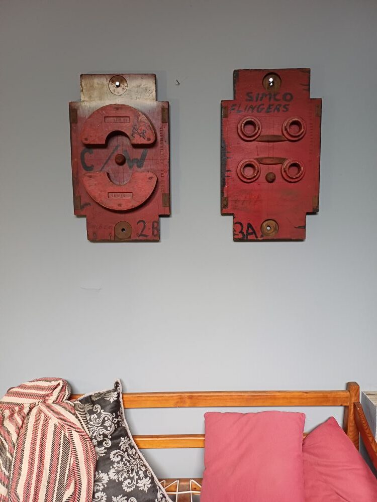 Red Industrial Pattern Mould Wall Hanging - Flingers 3A