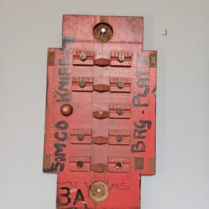 Red Industrial Pattern Mould Wall Hanging - Knife Edge BRG Plate 3A