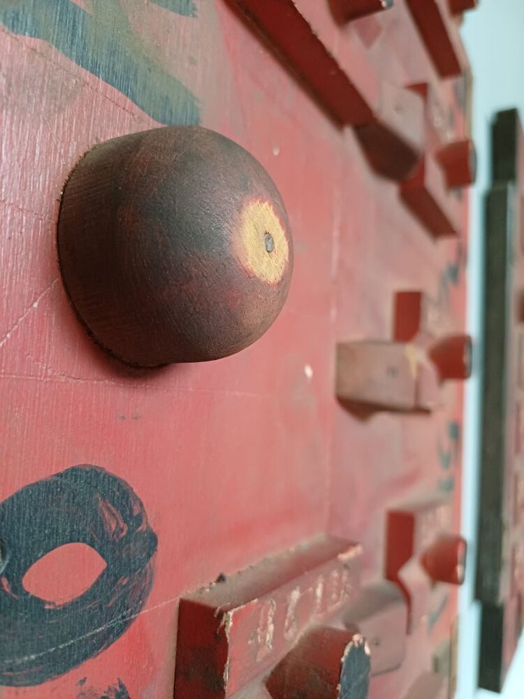 Red Industrial Pattern Mould Wall Hanging - Knife Edge BRG Plate 3A - Image 2