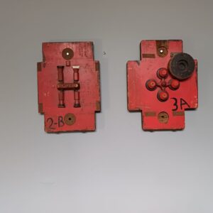 Red Industrial Pattern Mould Wall Hanging - Rollers Sample 3A
