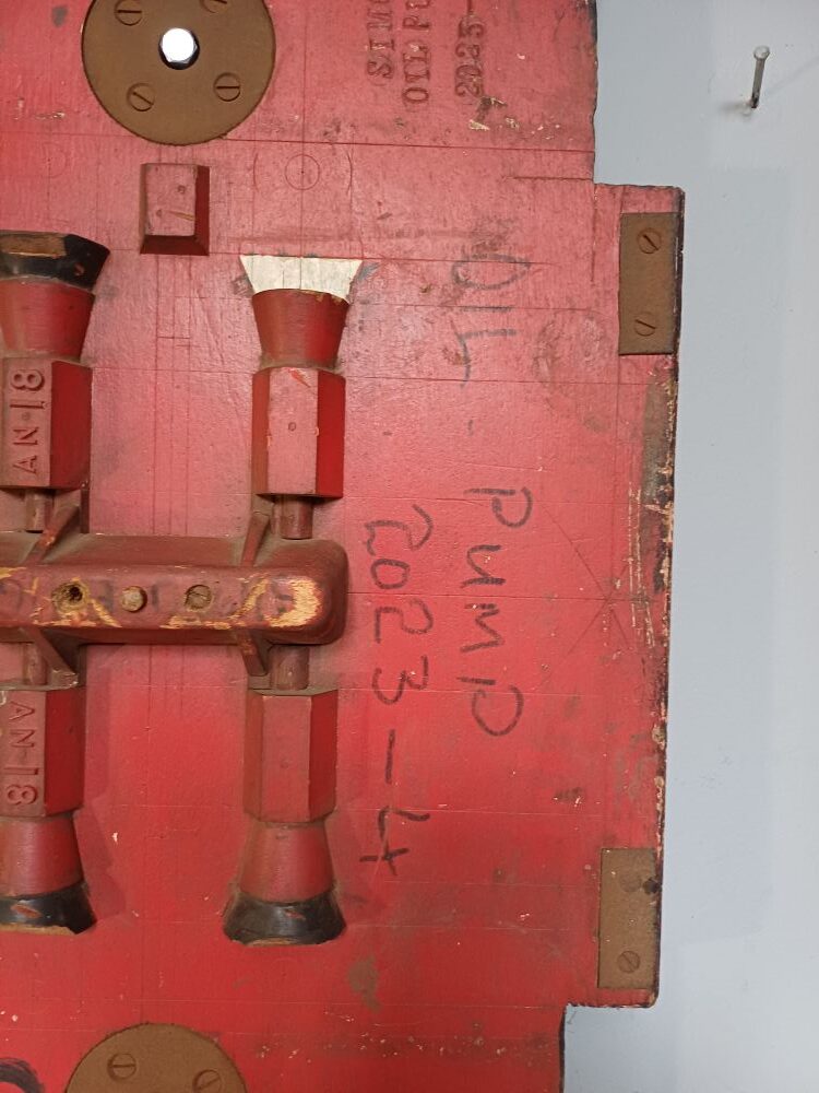 Red Industrial Pattern Mould Wall Hanging - Oil Pump 2-B - Image 2