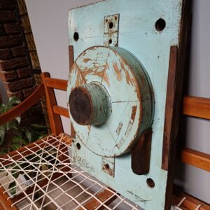 Large Industrial Pattern Mould Wall Hanging - SIMCO Blue Segmented Wheel Form (5G)