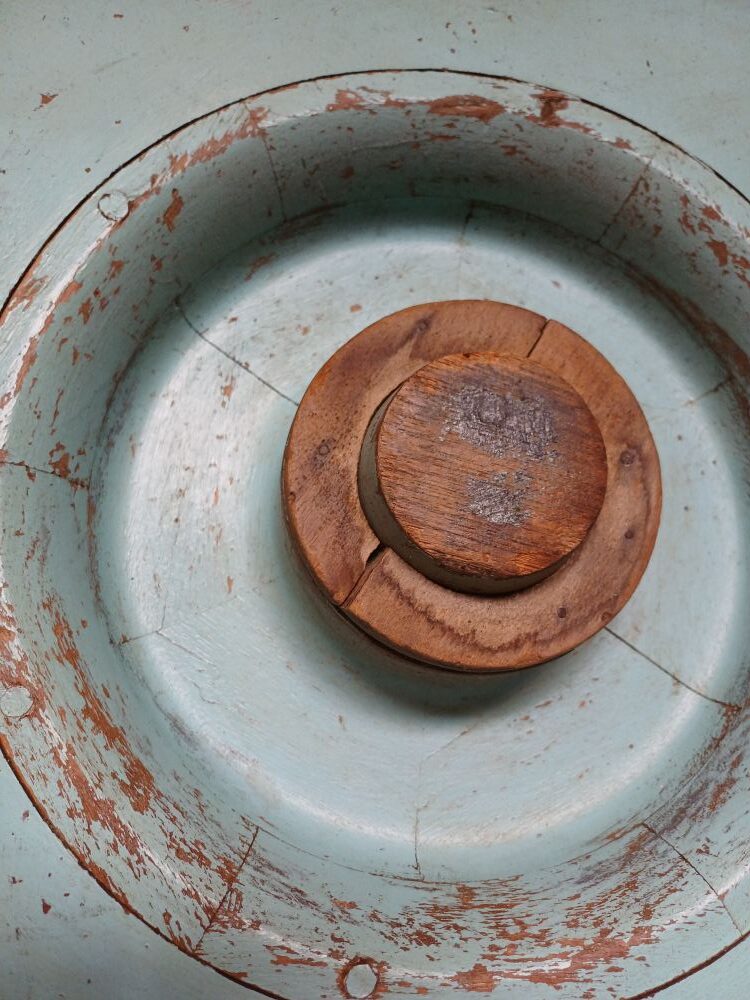 Large Industrial Pattern Mould Wall Hanging - SIMCO Blue Recessed Wheel Form (21 D-7) - Image 12