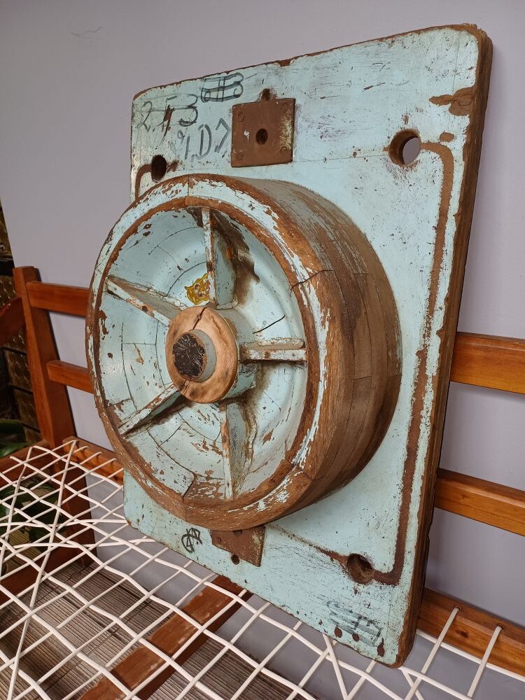 Large Industrial Pattern Mould Wall Hanging - SIMCO Blue Wheel Form (R53 / ID Series)
