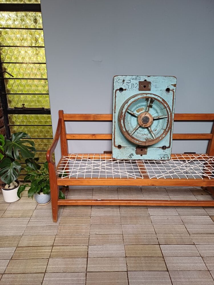 Large Industrial Pattern Mould Wall Hanging - SIMCO Blue Wheel Form (R53 / ID Series) - Image 5