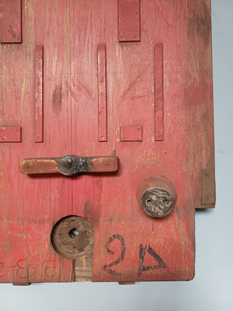 Red Industrial Pattern Mould Wall Hanging - Burnt Detail (2-A) - Image 4
