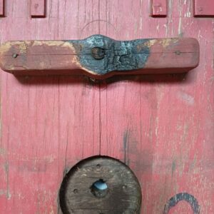 Red Industrial Pattern Mould Wall Hanging - Burnt Detail (2-A)