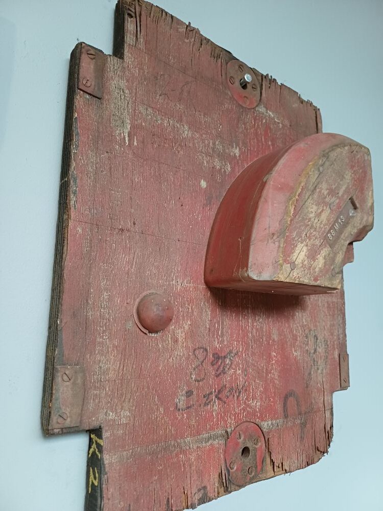 Red Industrial Pattern Mould Wall Hanging - 88 M13 C.IRON (2-B)