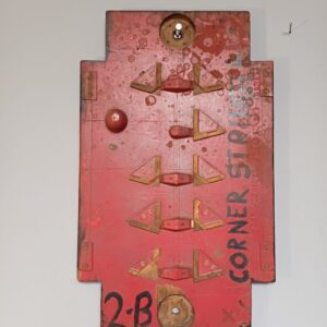Red Industrial Pattern Mould Wall Hanging - Corner Stringer 2-B