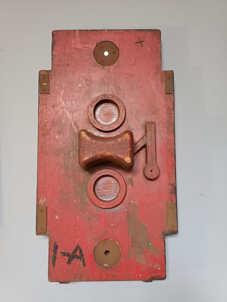 Red Industrial Pattern Mould Wall Hanging - Shaft End Housing Seal 1-A