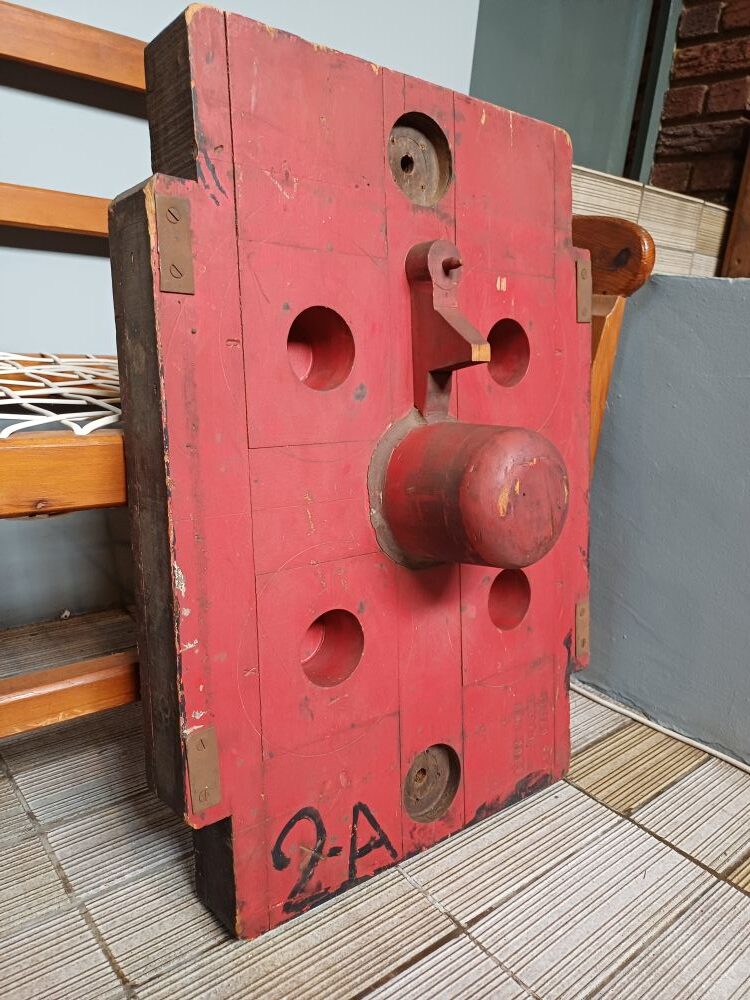 Red Industrial Pattern Mould Wall Hanging - SIMCO Wheel Drg 2056 (2-A)
