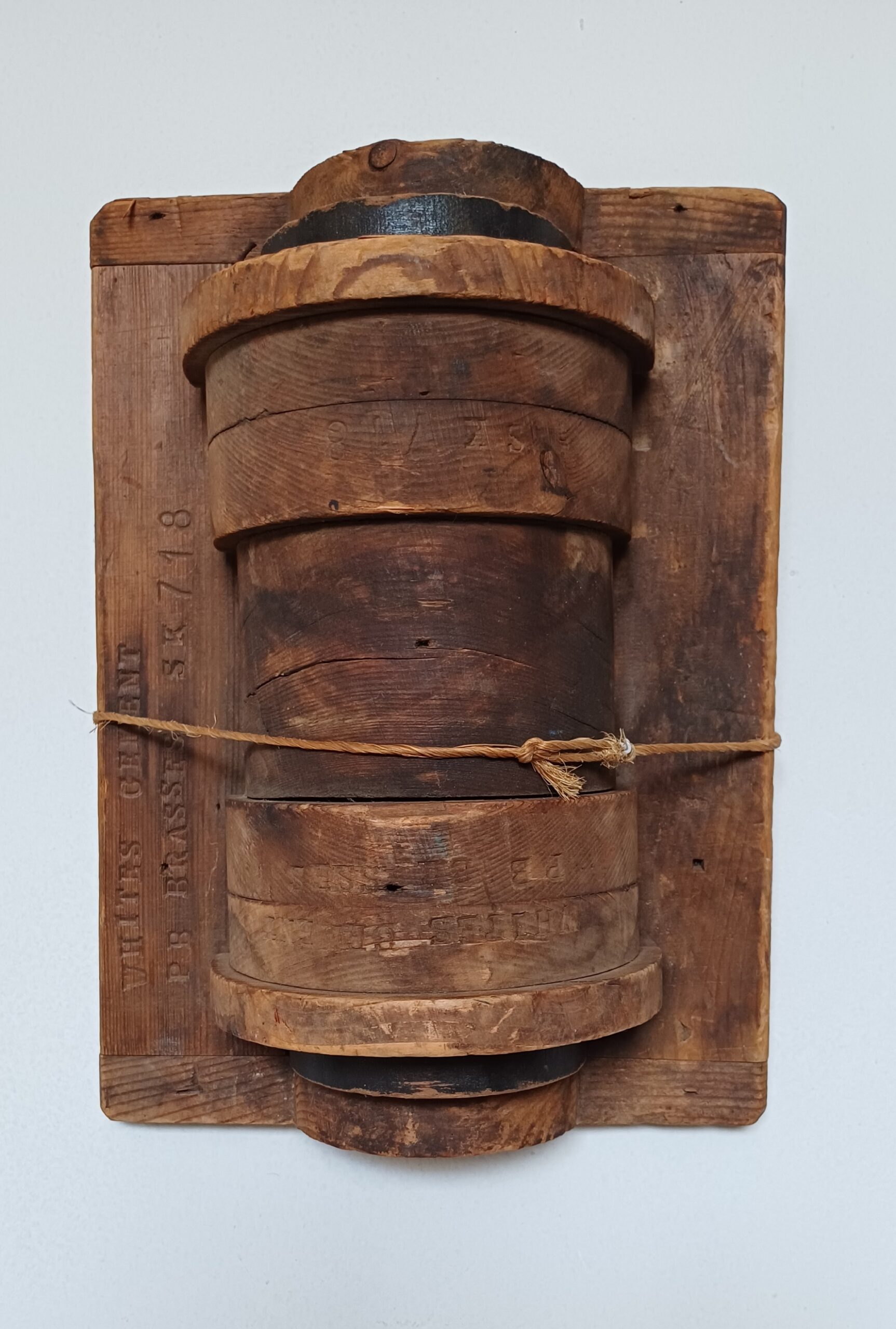 Industrial Barrel Wall Hanging - White’s Cement PB Brasses No. 718