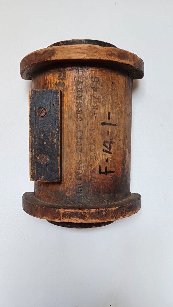 Industrial Barrel Wall Hanging - White’s Port Cement PB Brass SK746